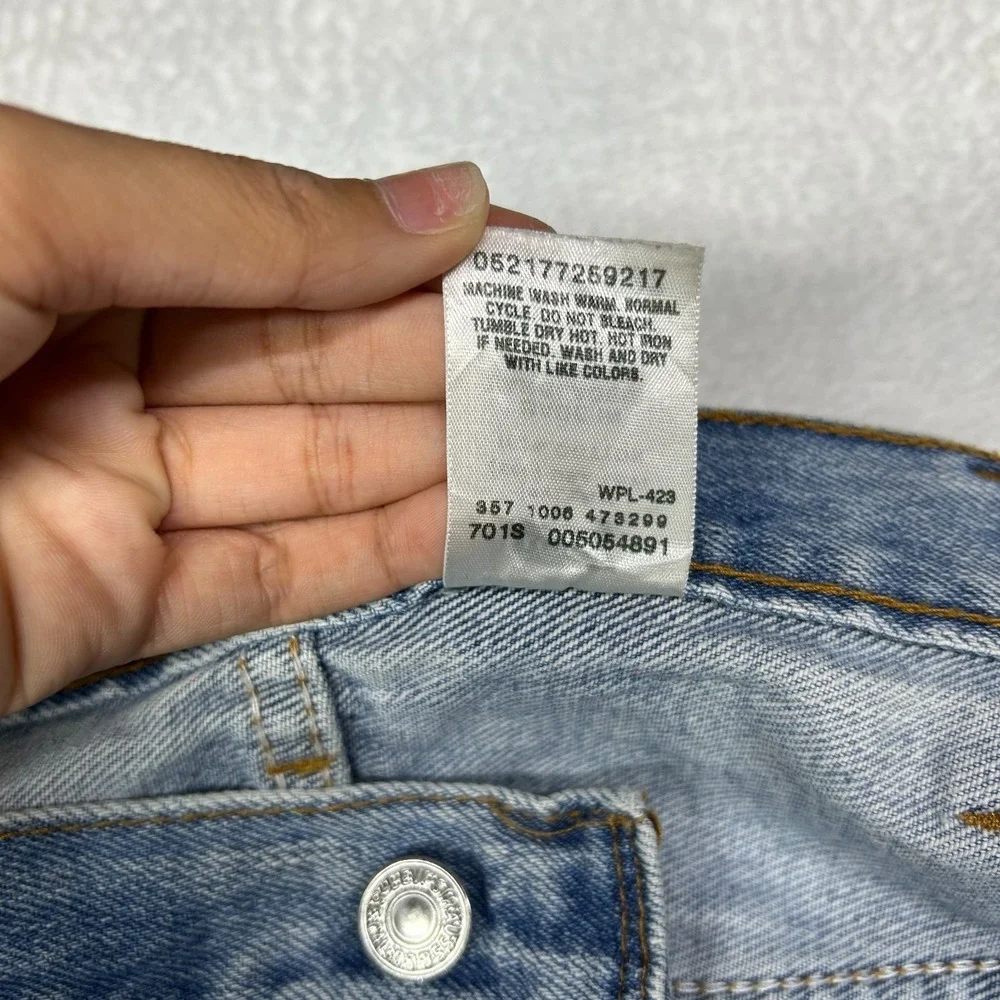 Levi's 505 Regular Fit‎ Jeans Mens Blue Denim Pockets Straight Zip Fly - 36X30